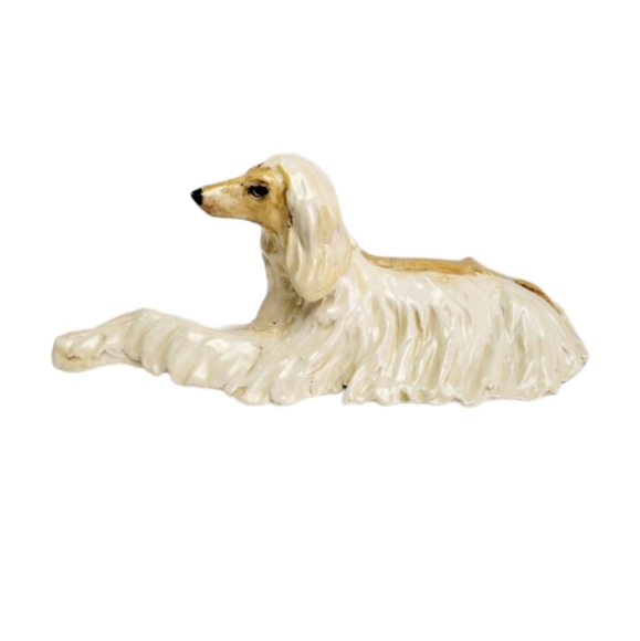 Designs in Clay Lying Afganhound Dog Signed by Donna Eddy 2010' Redlands Ca USA - Picture 10 of 15